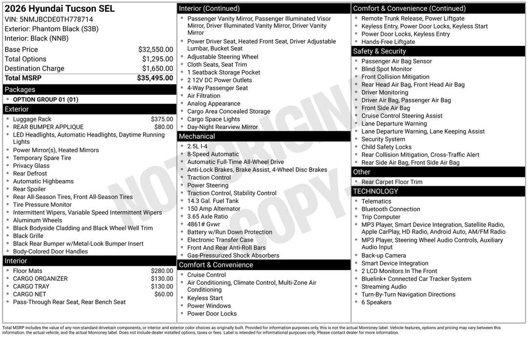 2026 Hyundai Tucson SEL Plus - Image 3