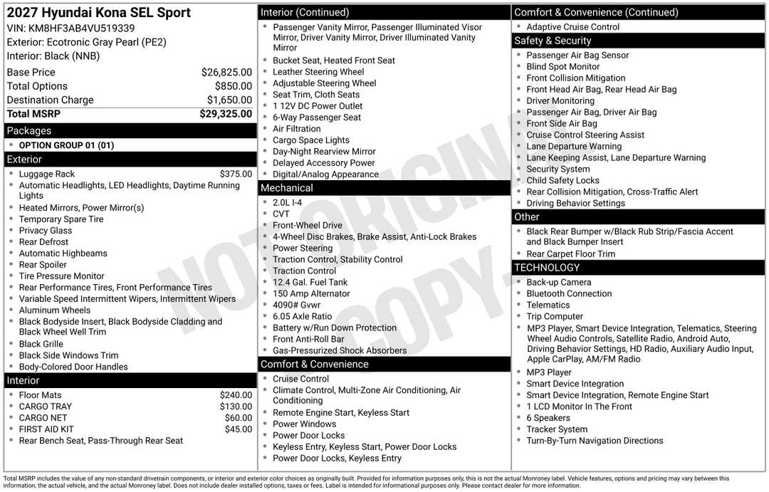 2027 Hyundai Kona SEL Sport - Image 3