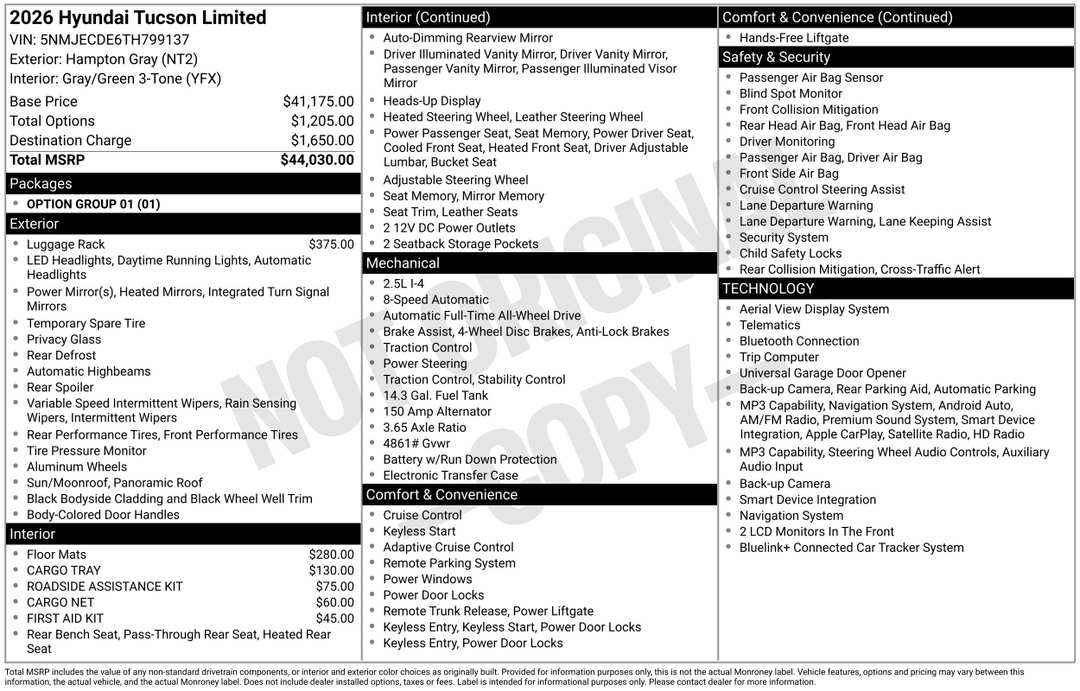 2026 Hyundai Tucson Limited - Image 3