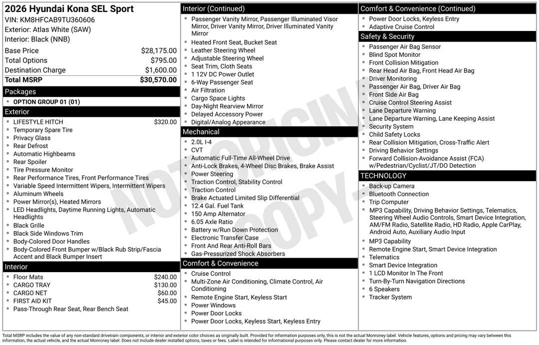2026 Hyundai Kona SEL Sport - Image 2