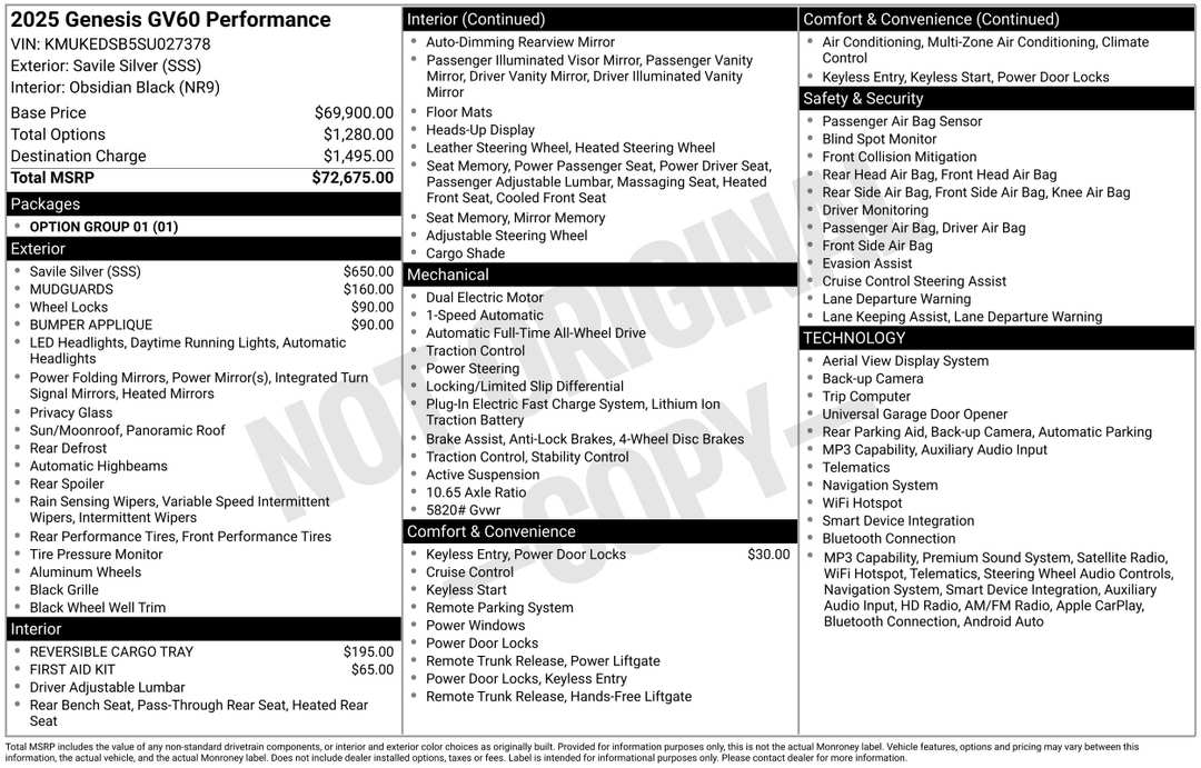 2025 Genesis Gv60 Performance - Image 2