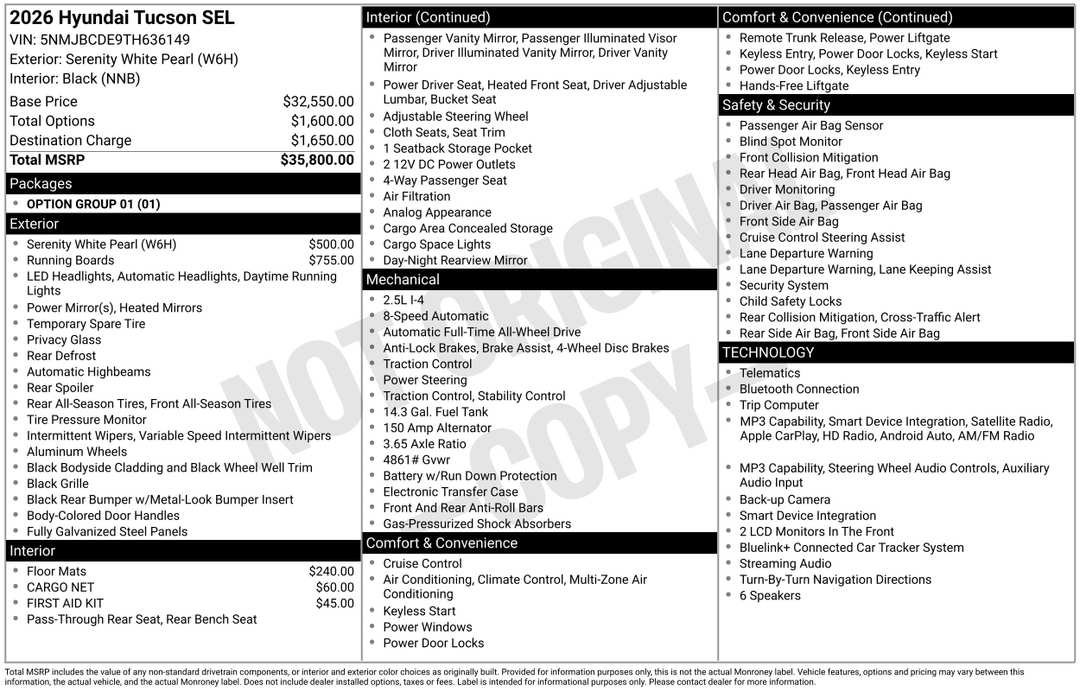 2026 Hyundai Tucson SEL - Image 2