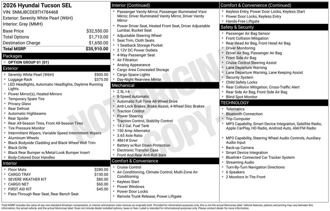 2026 Hyundai Tucson SEL - Image 3
