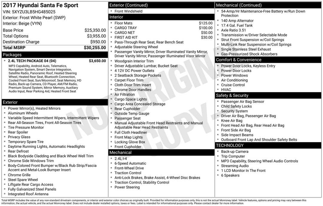 2017 Hyundai Santa Fe Sport 2.4 Base - Image 2