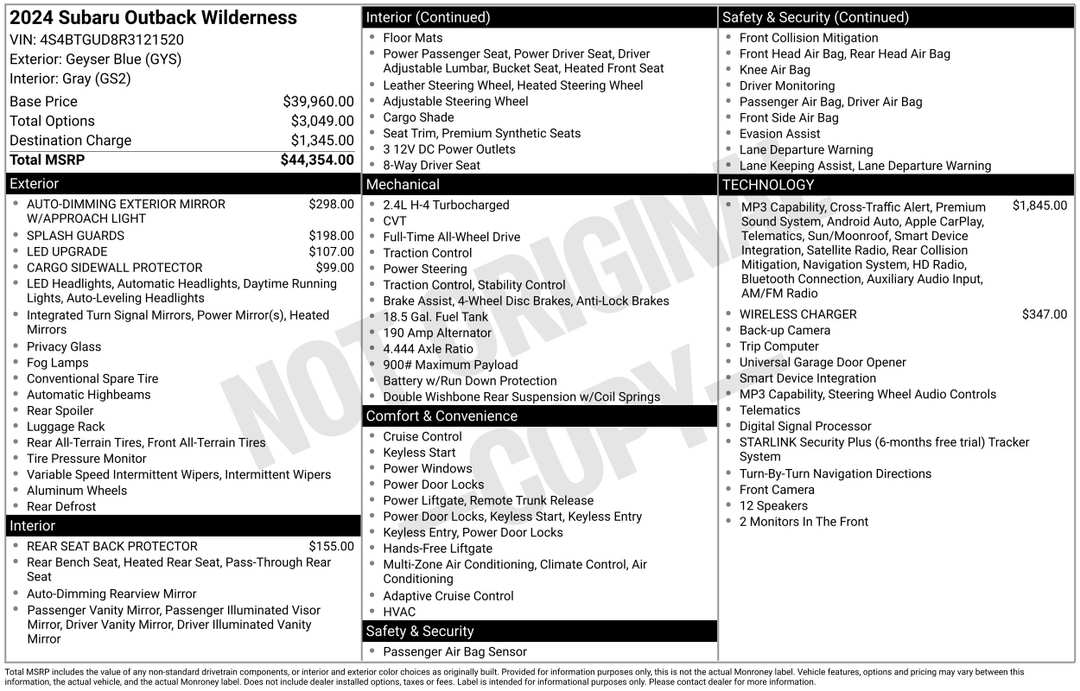 2024 Subaru Outback Wilderness - Image 2