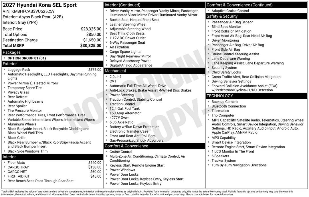 2027 Hyundai Kona SEL Sport - Image 3