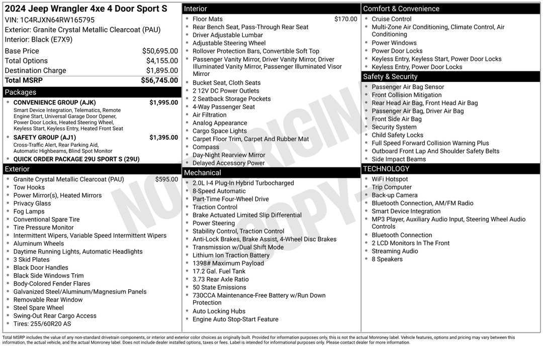 2024 Jeep Wrangler Sport S 4xe - Image 2