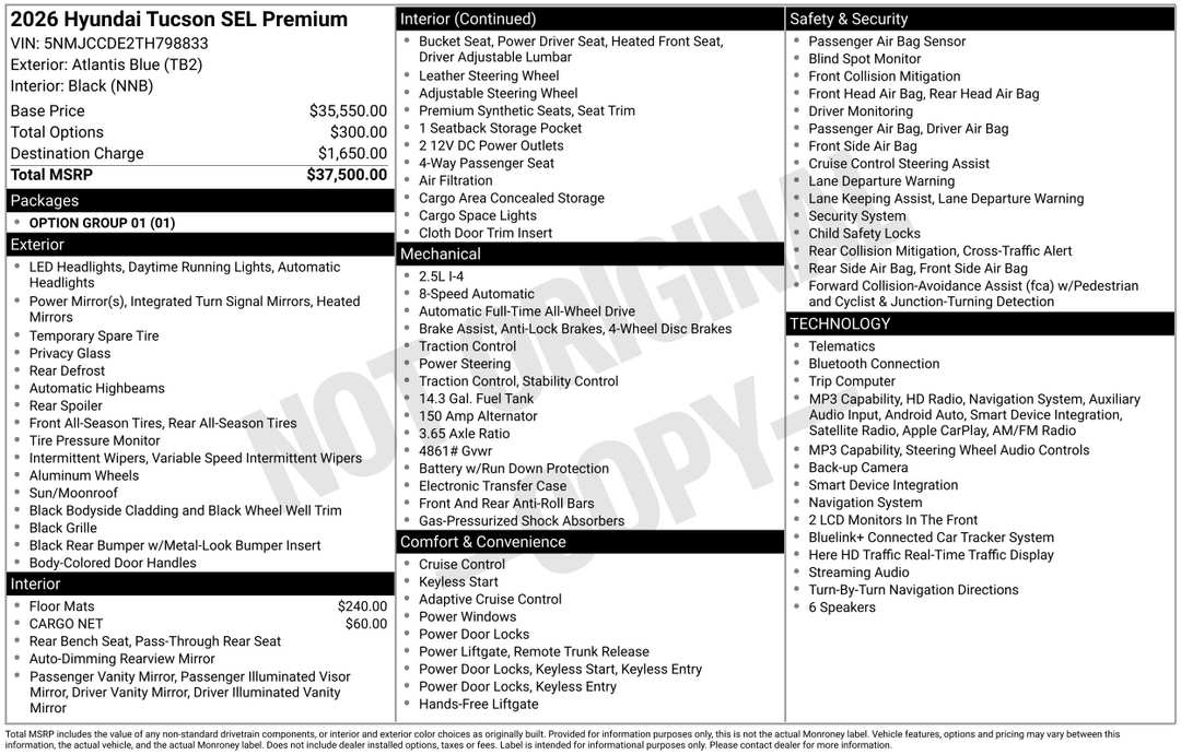 2026 Hyundai Tucson SEL Premium - Image 3