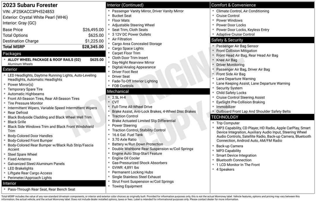 2023 Subaru Forester Base - Image 2