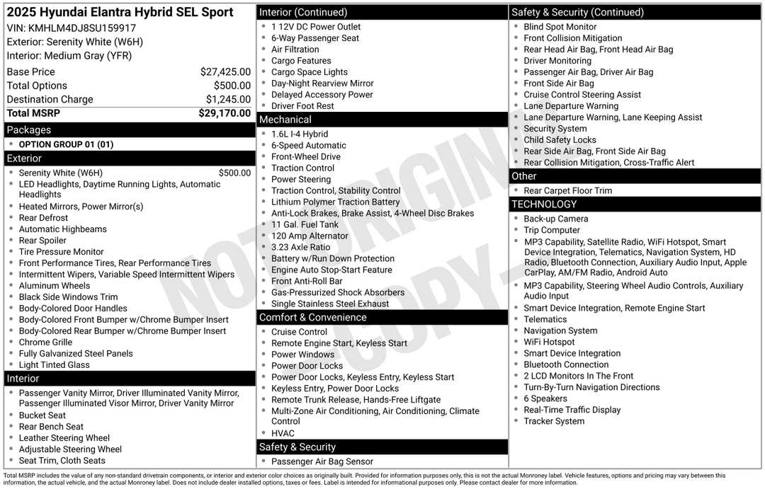 2025 Hyundai Elantra Hybrid SEL Sport - Image 2