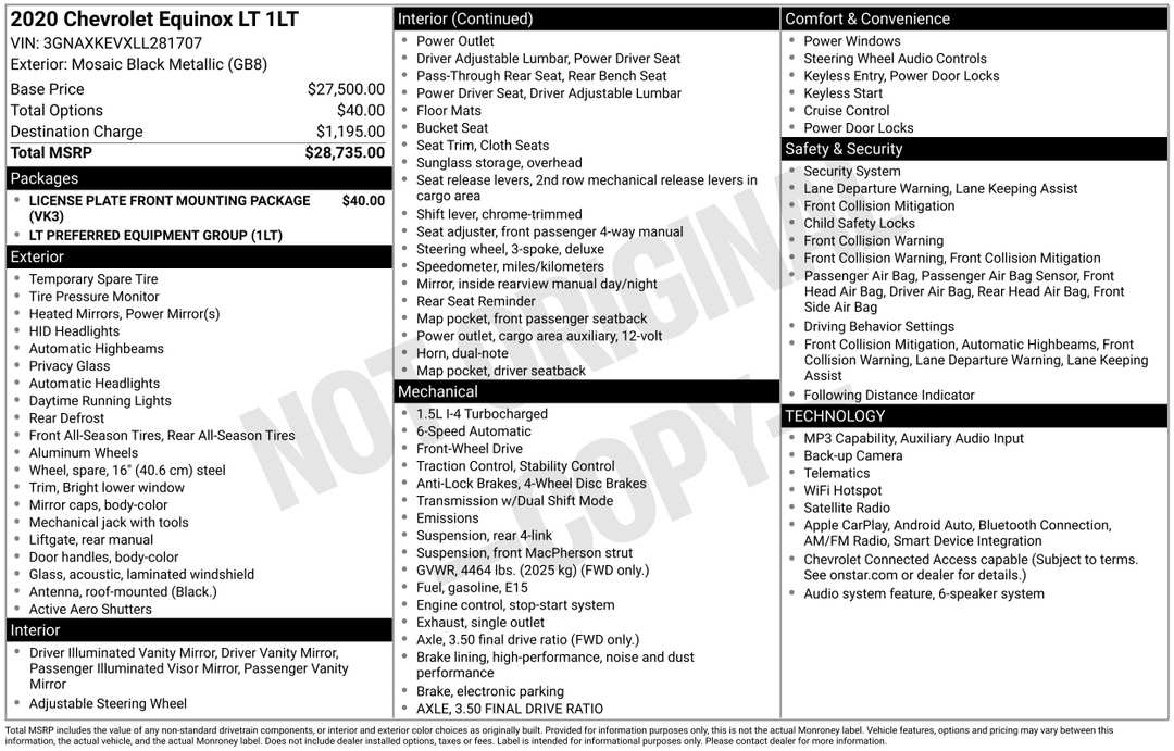 2020 Chevrolet Equinox LT - Image 2