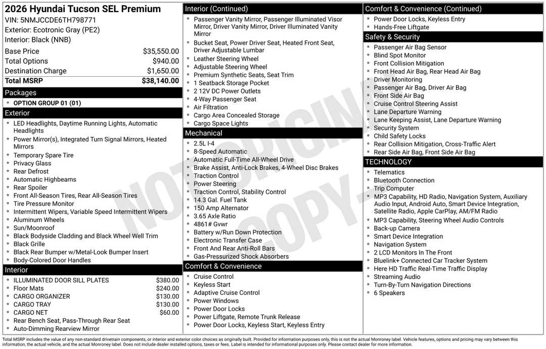 2026 Hyundai Tucson SEL Premium - Image 3