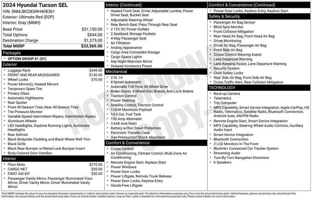 2024 Hyundai Tucson SEL - Image 2