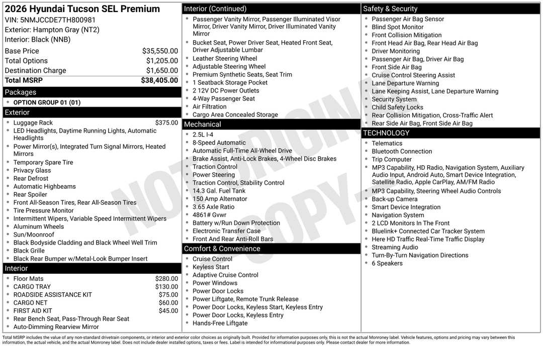 2026 Hyundai Tucson SEL Premium - Image 3