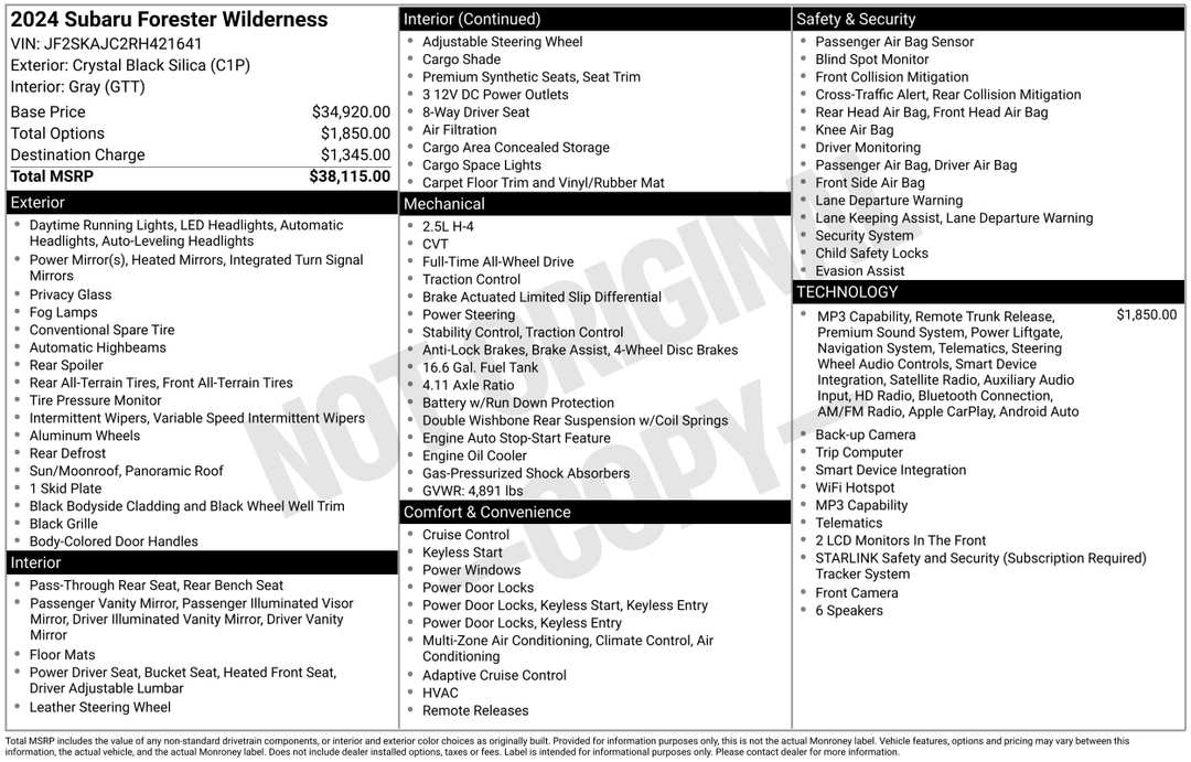 2024 Subaru Forester Wilderness - Image 2