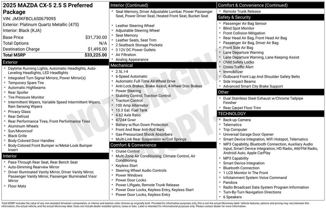 2025 MAZDA CX-5 2.5 S Preferred Package - Image 2