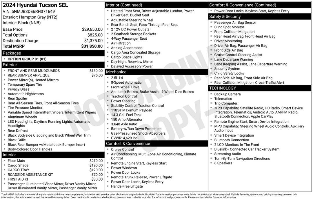 2024 Hyundai Tucson SEL - Image 2