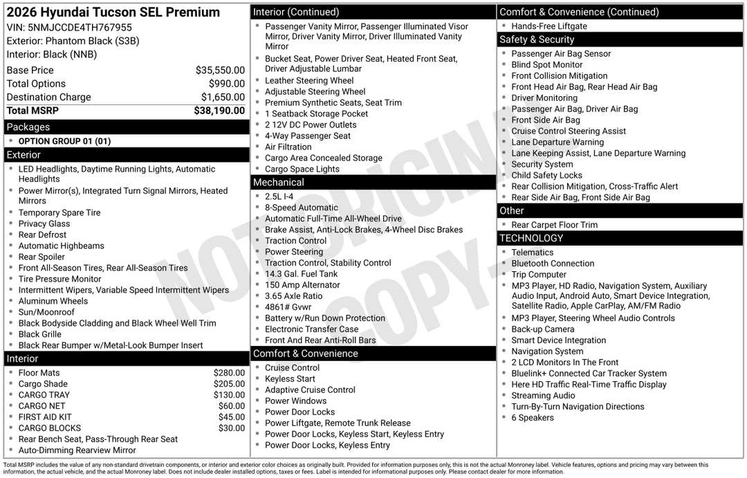 2026 Hyundai Tucson SEL Premium - Image 3