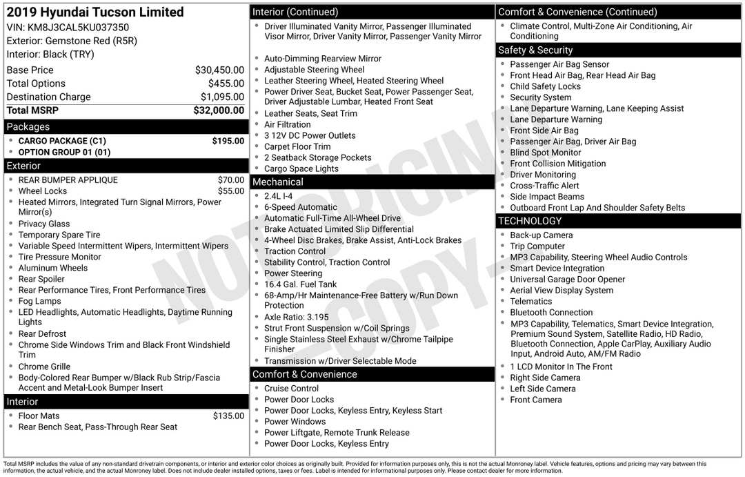 2019 Hyundai Tucson Limited - Image 2