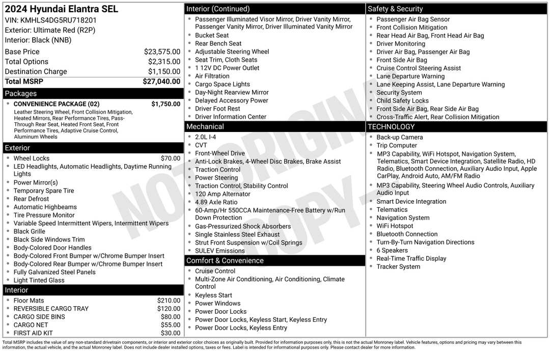 2024 Hyundai Elantra SEL - Image 2