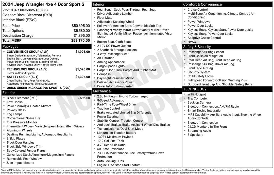 2024 Jeep Wrangler Sport S 4xe - Image 2