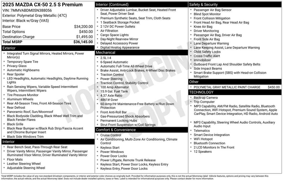 2025 MAZDA Cx-50 2.5 S Premium Package - Image 2