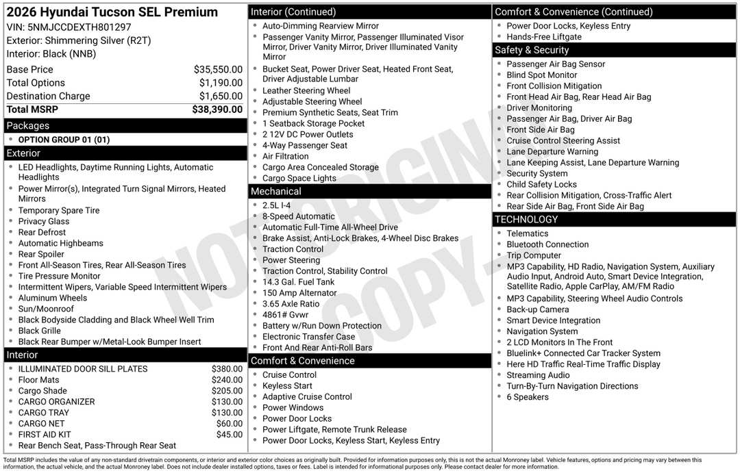 2026 Hyundai Tucson SEL Premium - Image 3