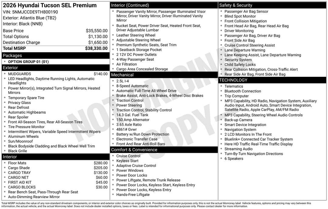 2026 Hyundai Tucson SEL Premium - Image 3