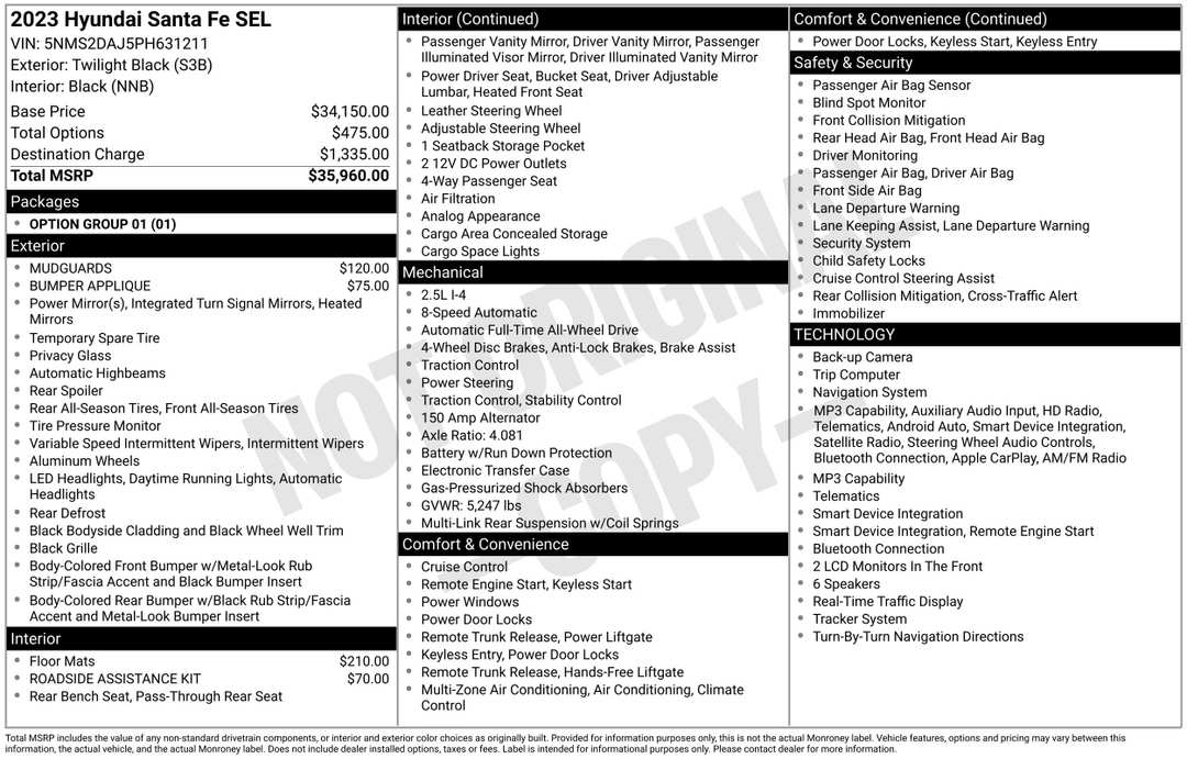 2023 Hyundai Santa Fe SEL - Image 2